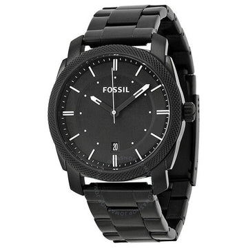 Fossil Machine Black Round Stainless Steel Men's Watch - FS4775 | Time Watch Specialists